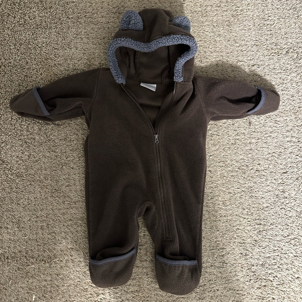 Columbia 3-6 month Fleece Bunting in Brown